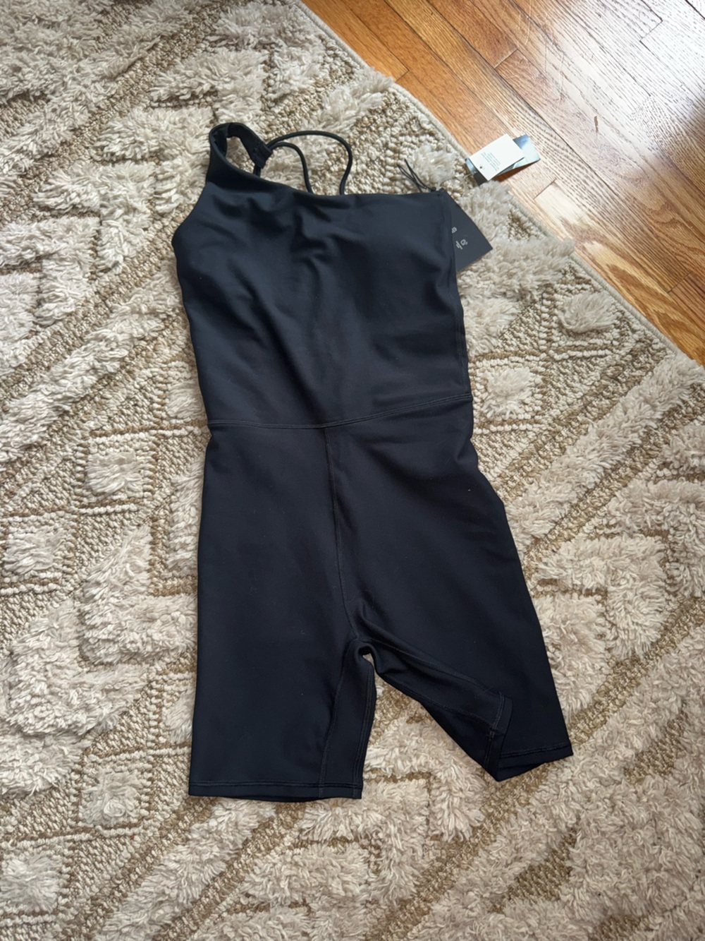 YPB sculptLUX One-Shoulder Strappy Black-Onesie